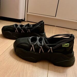 LAZY OAF Black Ballet Sneakers